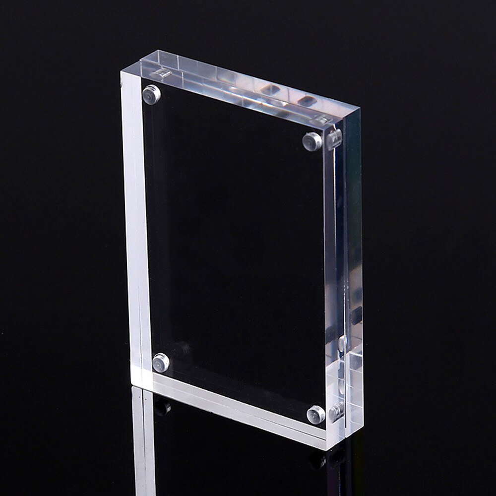 1Pc Clear Fotolijst View Zowel Dubbelzijdige Magnetische Acryl Blok Foto Diy Thuis Slaapkamer Dek Decor Christmas