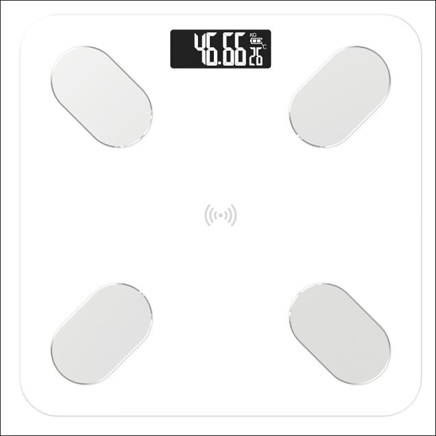 Bluetooth Body Fat Scale - Smart BMI Scale Digital Bathroom Wireless Weight Scale, Body Composition Analyzer with Smartphone App: White