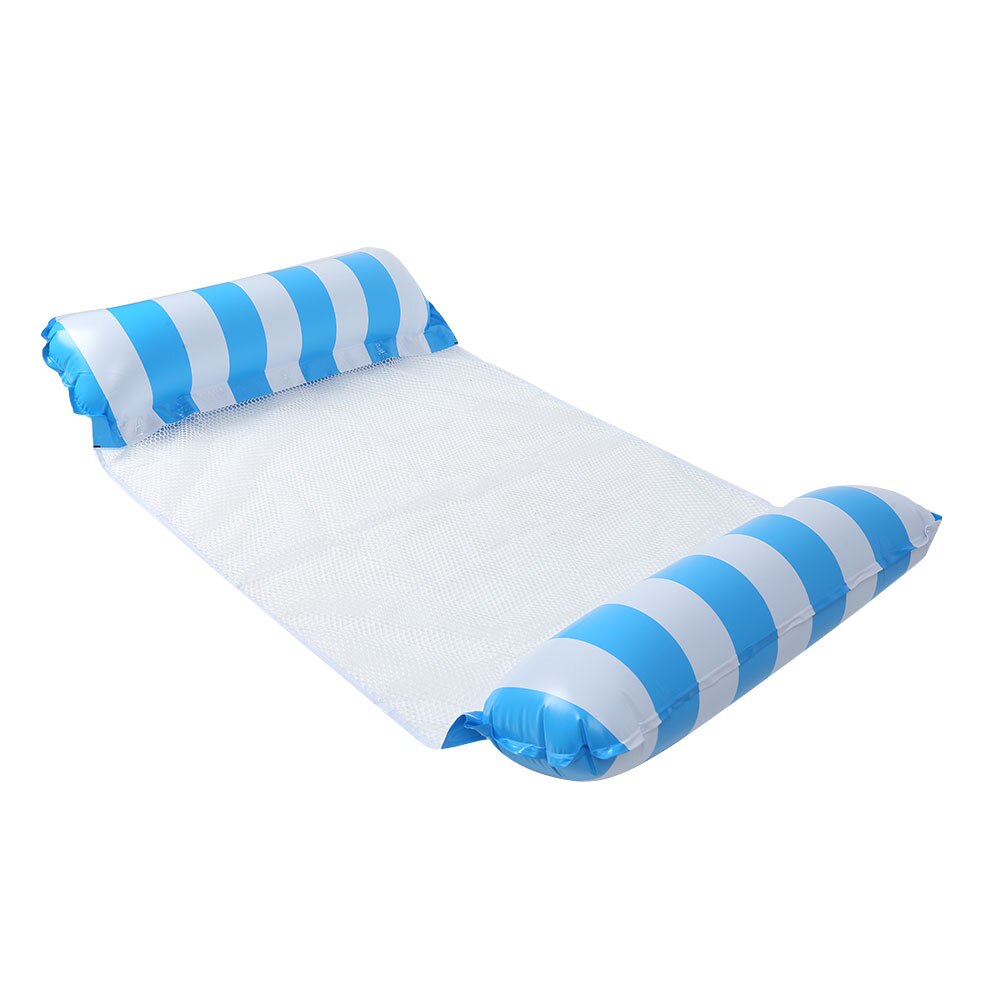 Opvouwbare Zomer Water Hangmat Fauteuil Opblaasbare Drijvende Air Matras Zwembad Party Speelgoed Water Sport Lounge Bed: Blauw