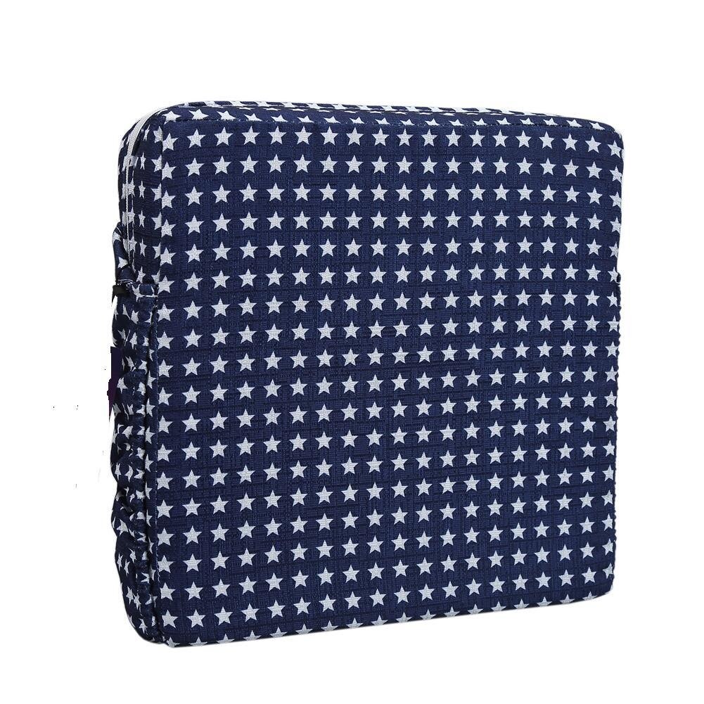 Cojín plegable de comedor portátil para niños, silla aumentada, ajustable, extraíble, sillas de refuerzo: Blue