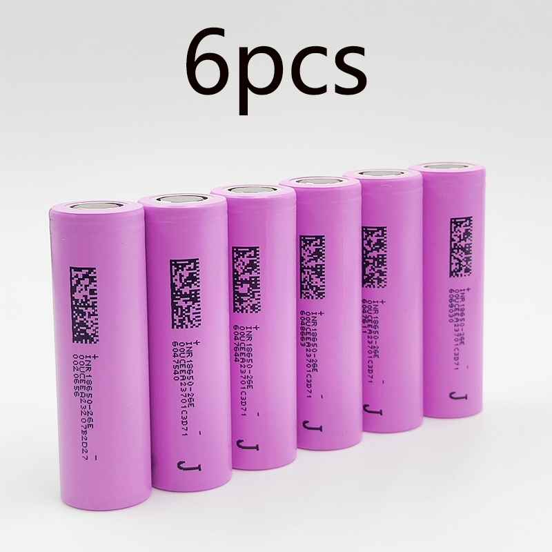 18650 Battery 100% Genuine INR18650-26E 2600mAh 3.7V 20A Rechargeable 18650 Lithium Ion Battery for Toys Power Tools Flashlight: Yellow
