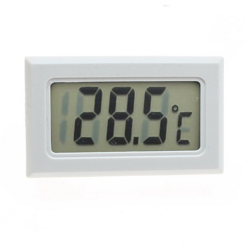 Digital Thermometer Mini LCD Display Meter Fridges Freezers Coolers Aquarium Chillers 1/2/3/5m Length Probe Instrument: white no wire