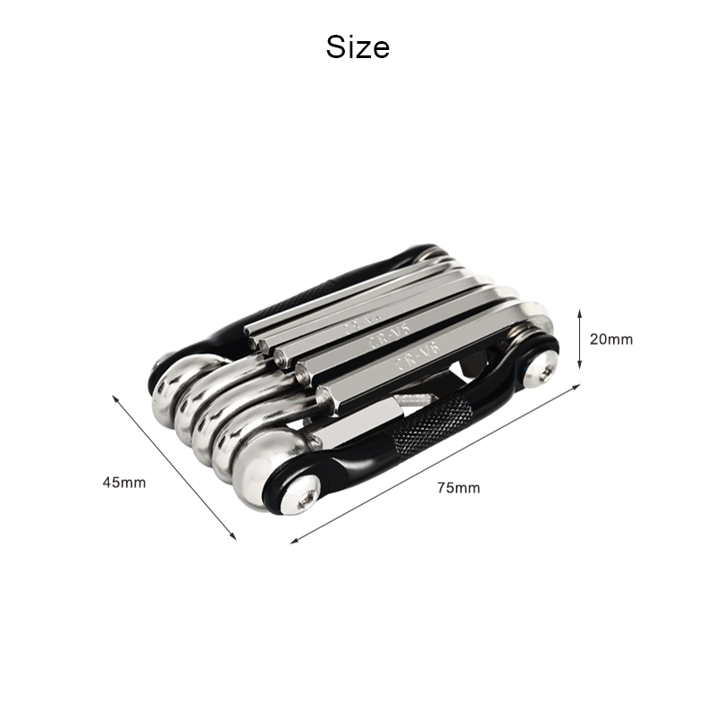 Kit de herramientas de reparación de bicicletas, cortador divisor de cadena 16 en 1, llave de radios hexagonales, herramienta múltiple para bicicleta de montaña y carretera, llave de destornillador multifunción