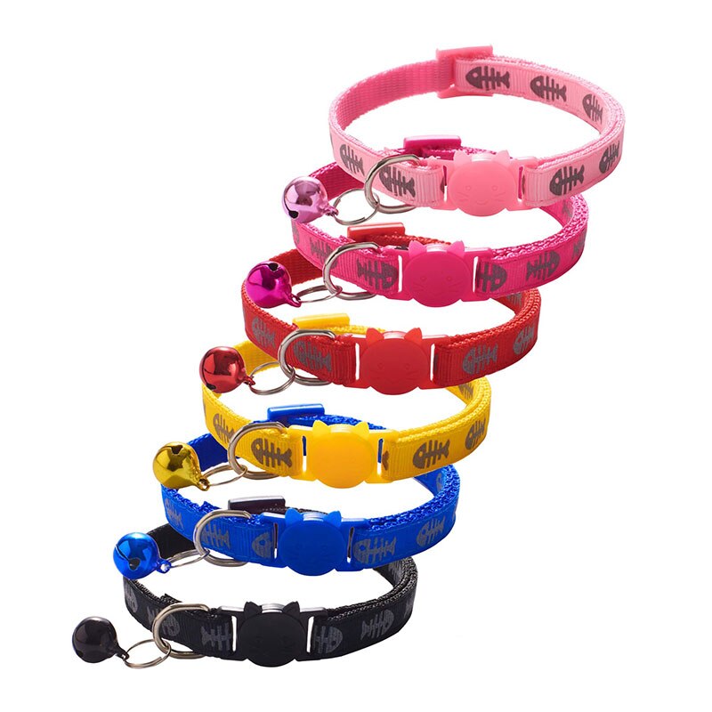 Pet Neck Ring Cute Safety Pet Neck Strap Adjustable Pet Printing Collar Solid Color Adjustment Belt Cat Dog Collar
