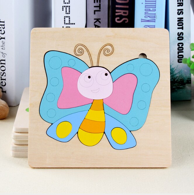 I bambini del partito di gioco di Legno di Memoria Partita Bastone di Gioco di Scacchi Divertimento a Bordo di Blocco Gioco Educativo di Colore Capacità Cognitive Giocattolo per I Bambini: butterfly