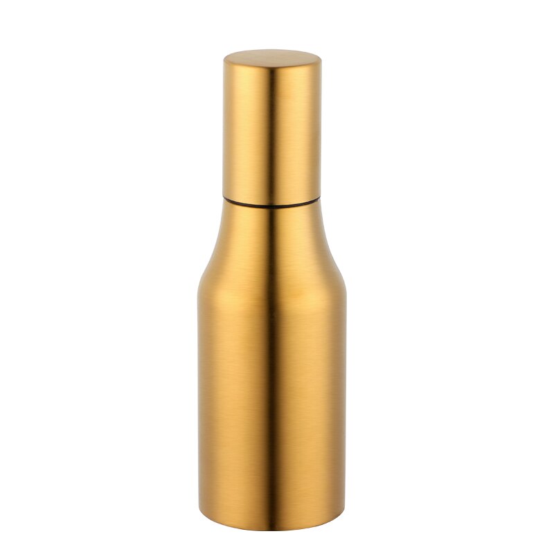 Aparelho para cozinha de aço inoxidável, à prova de vazamento, com tampa, pote, tempero, pote, vinagre, molho, garrafa, óleo à prova de poeira kit de dispensador de utensílios: Gold-1pc