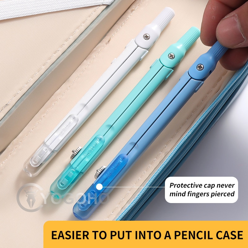 M&amp;G Pen-shape Metal Compass Geometry Set with Mechanical Pencil Precision Compass Lock Math Durable for School and Plane Precis