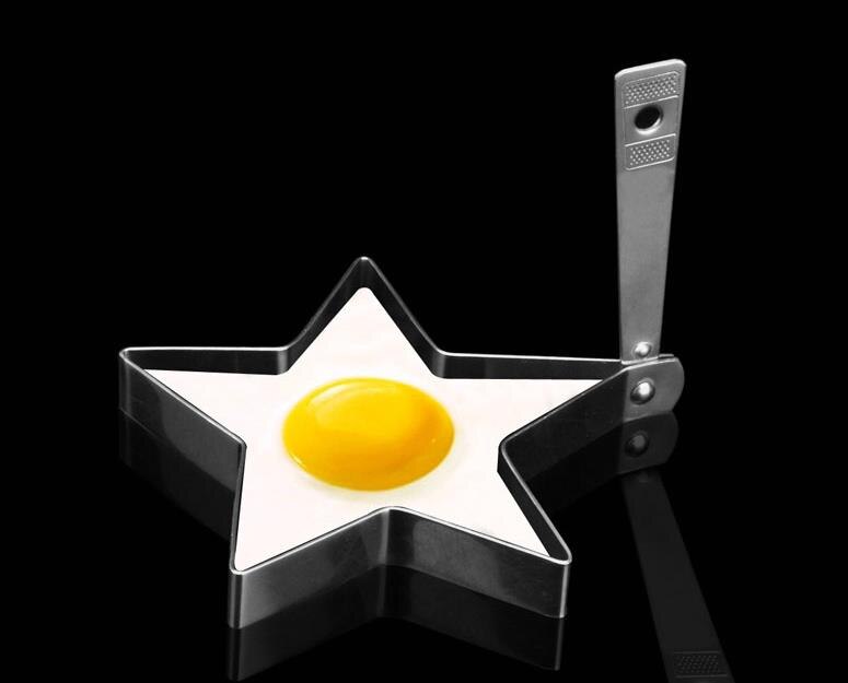 Rustfrit stål stegte æg pandekage forme omelet skimmel skimmel stegning æg madlavning værktøjer køkken tilbehør gadget ringe: Lyserød