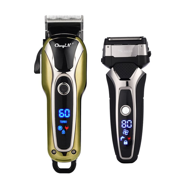 Ceramic Electric Hair Clipper Strong Power Hair Trimmer Barber Low Noise Men Shaver Waterproof Hair Cutting Razor
