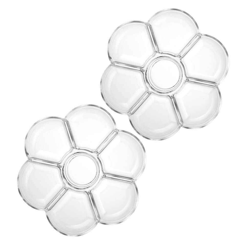 2Pcs Compartment Color Plates Pigment Mix Pallets Pigment Mixer Plate Drawing Pallet