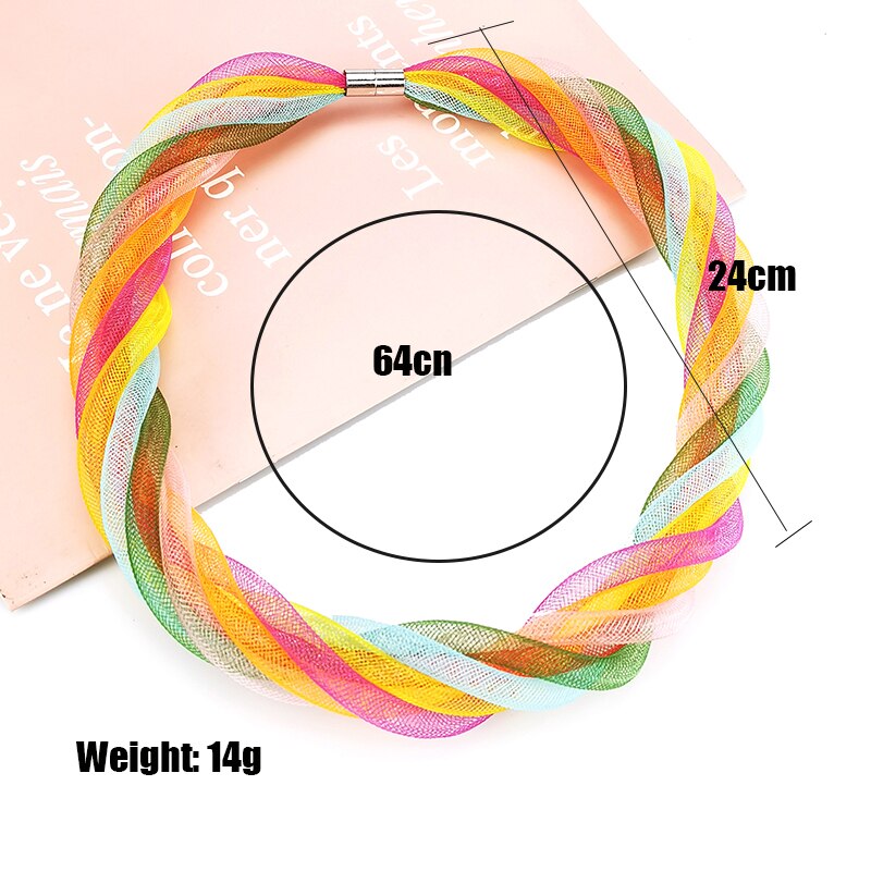 Ukebay Multicolour Choker Ketting Vrouwen Kraag Zachte Kettingen Bruiloft Kleding Accessoires Bohemian Sieraden