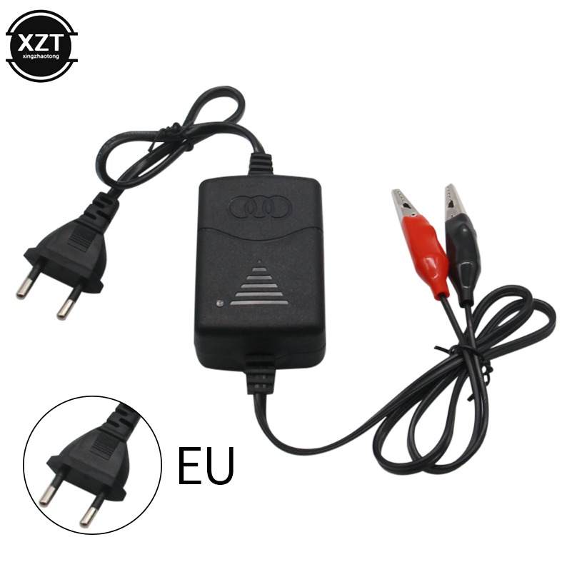 Rechargeable 12V 1300mA Sealed Lead Acid Battery Charger Black & Red Sealed Lead Battery Chargers For per Car Truck Motorcycle: black