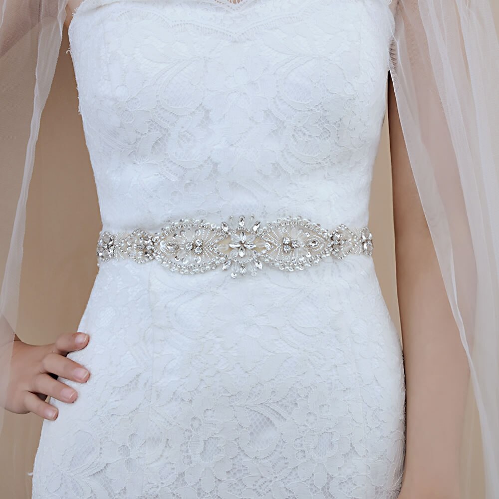 Hochzeit Schärpe handgefertigt Weiß Rosa Band Braut Kleid Gürtel Frauen Zubehör Strass Satin- Braut Gürtel Schärpe für Hochzeit Kleid