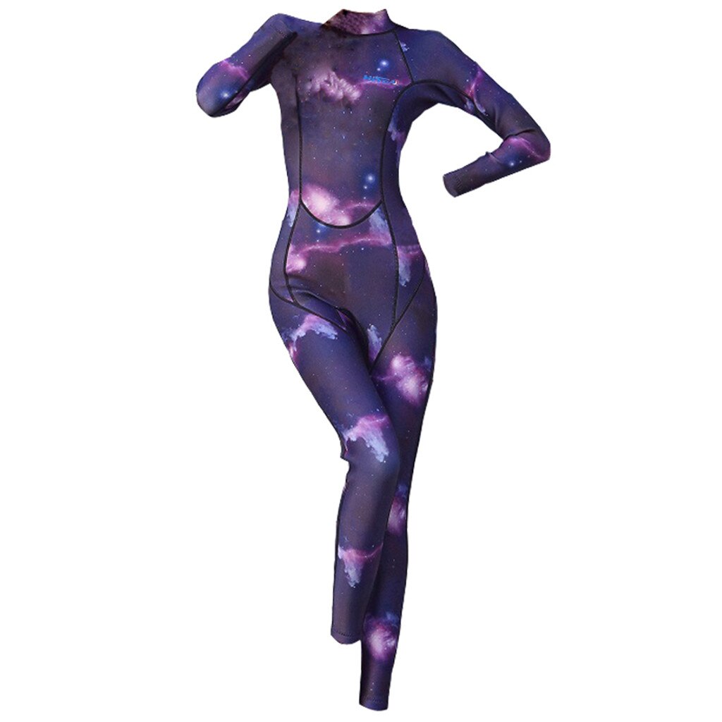 Women's 3mm Neoprene Wetsuit - Full Body Summer Beach Wear for Diving, Surfing, Swimming