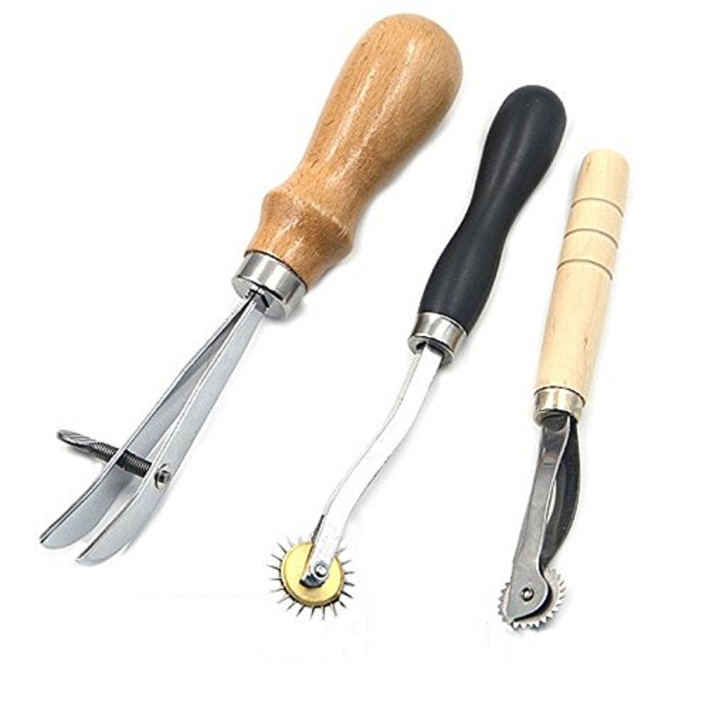 18Pcs/set Leather Craft Punch Tools Kit Stitching Carving Working Sewing Saddle Groover Leather Working Tools For Craft Man