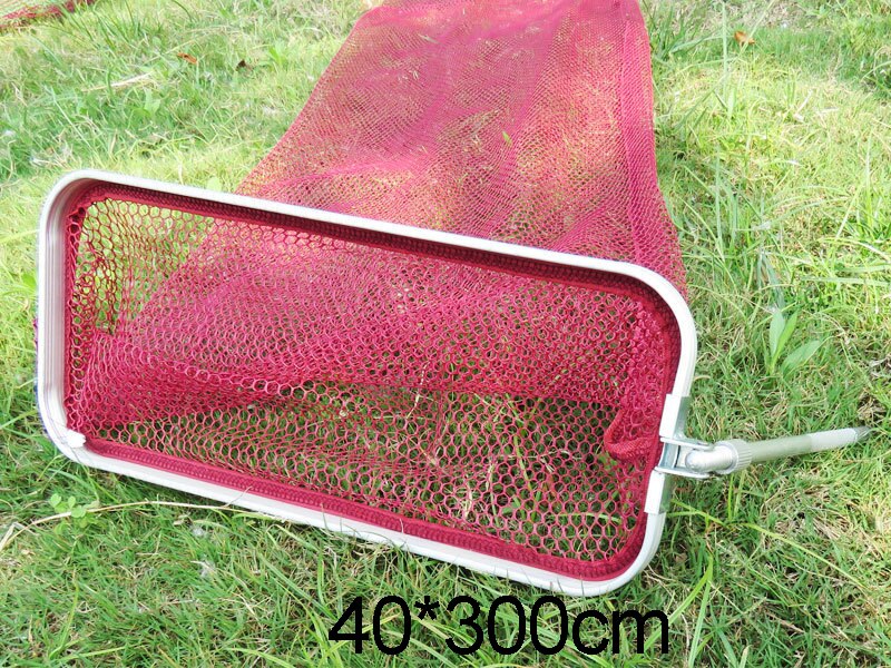 40*300CM/30*200CM Aluminum Ring edge Quick-drying Shrimp Net fish glue shrimp cage fishing net Fishing tackle Accessory A292: 40X300cm red