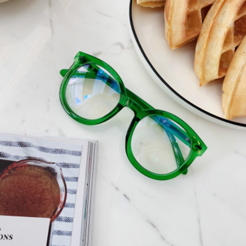 Glasses Frame Round Computer Eyeglasses Candy Color Optical Glasses Frame Arrow Rivet Eye Glasses Frames for Men Women