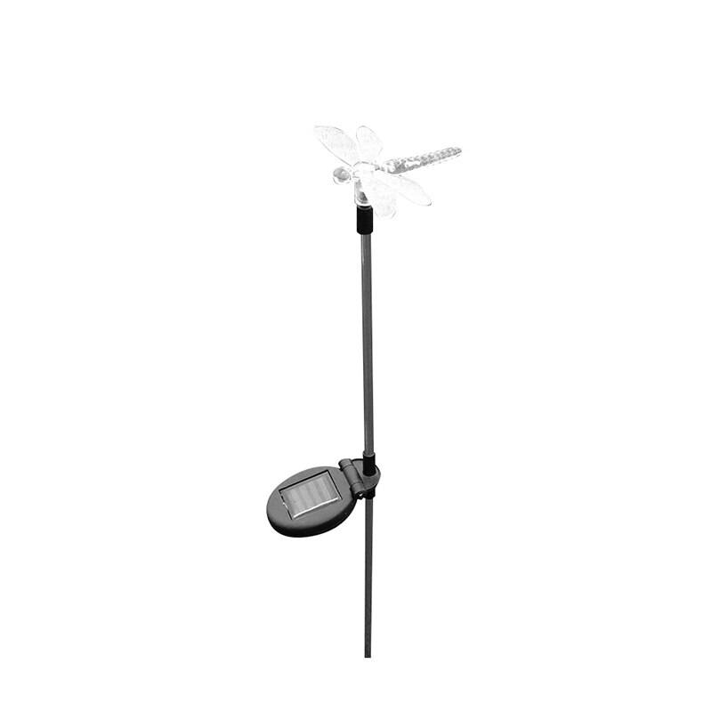Solar pole outdoor LED lawn light garden decorative lights Solar Lamp Power Lights Christmas Decor Simulation butterfly bird: Dragonfly
