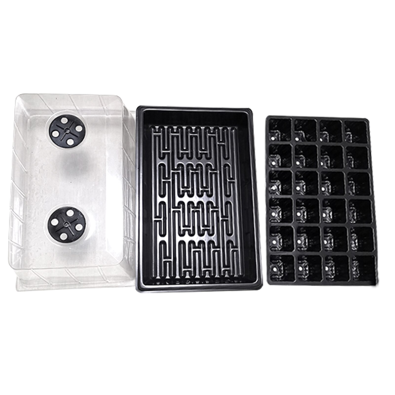 Germination Kit Seedling Starter Flower Grow Durable Seed Starter Growing Trays Kit Plant Seedlings Plants Dome + Base