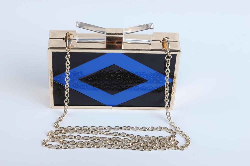 Nova Estrutura do Diamante Acrílico retângulo forma famoso Designer Da Marca da bolsa das mulheres saco de embreagem sacos de noite de luxo bolsa 5095: black blue