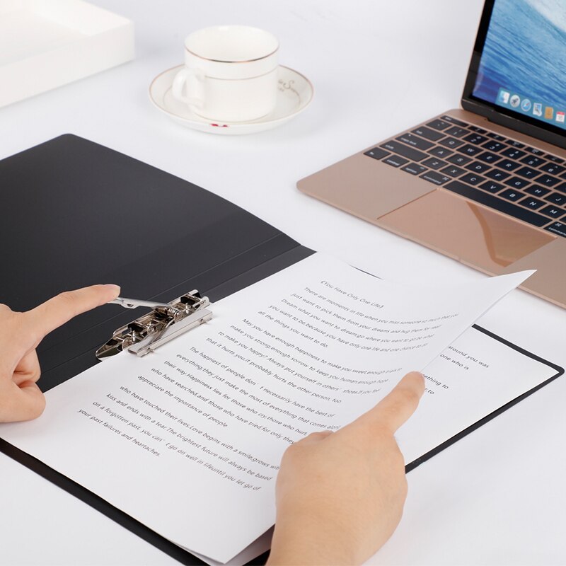 5pcs A4 Double Board Folder Strong Clip File Folder Board, Paging Book Clip Storage Box, Student Board Folder Office Supplies