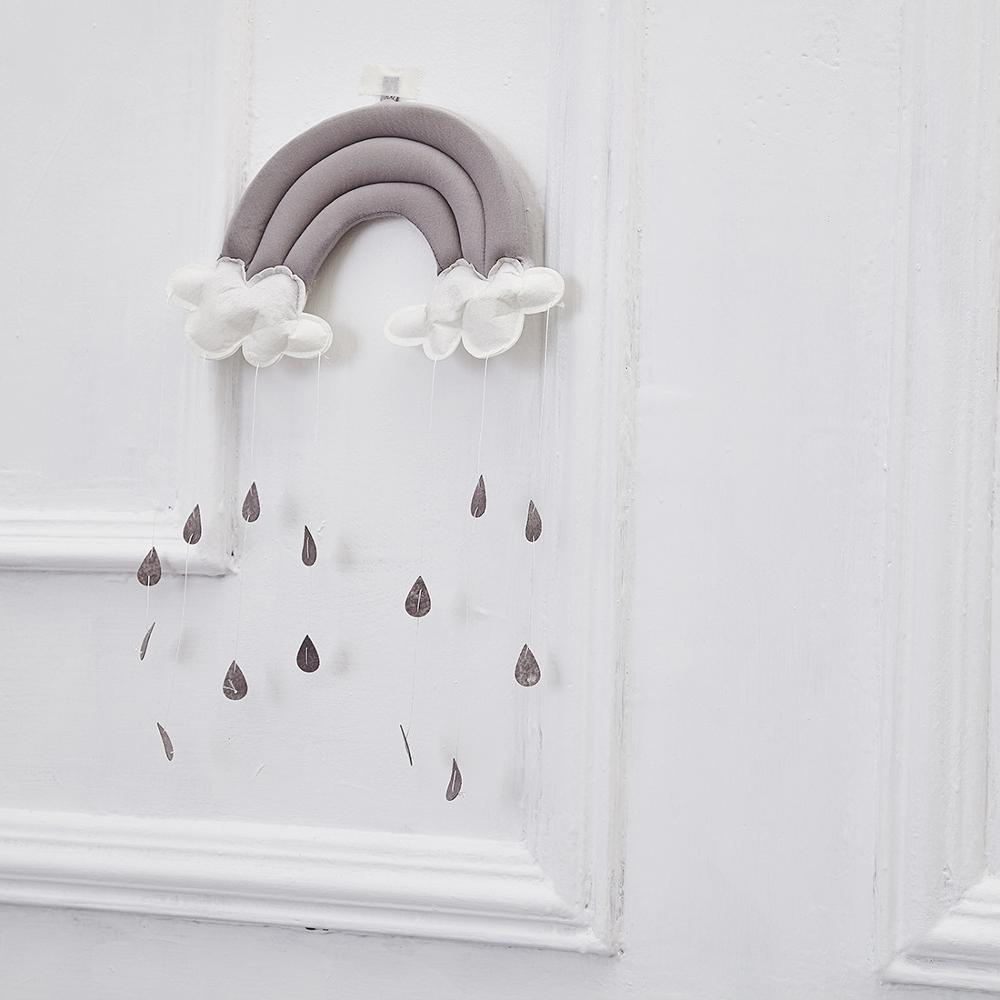 eins Explosion Modelle freundlicher Haus Wolke Regentropfen Dekoration Zelt Zubehör Stoff Nacht Anhänger Szene Foto Requisiten: grau