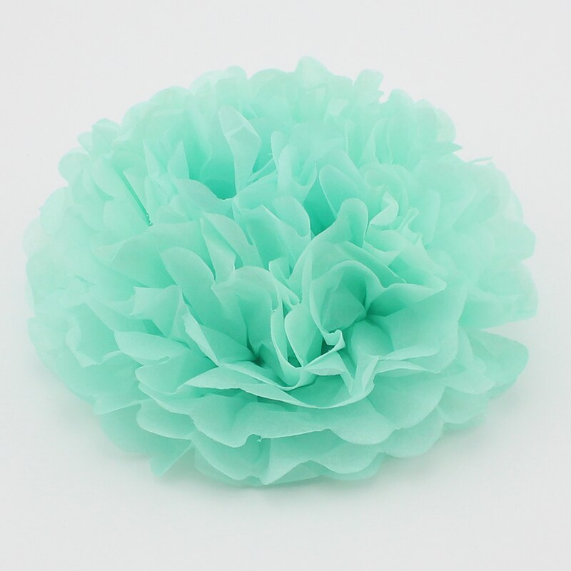 Mixed Size Tiffany Blue Chinese Tissue Paper Artificial Flower Balls Wedding Decoration Crafts Party Home Festive Event Supplies