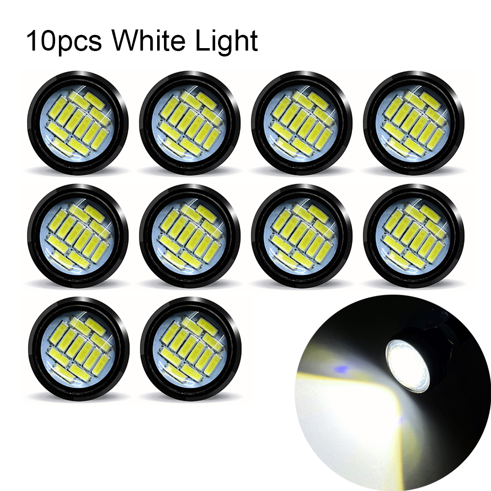 Lámpara LED Eagle Eye 23mm 12SMD luces de circulación diurna lámpara de señal blanca amarilla señal de giro, luz lateral, luz de marcha atrás, luz trasera: Verde