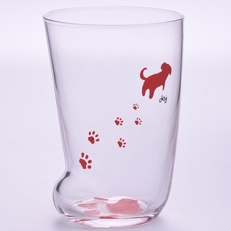 Kattenpoot beker glazen mok mat kattenklauw melk tijgerpoten mok kantoor koffiekopje persoonlijkheid sap glas bier drankbeker: 300ml glazen beker 4