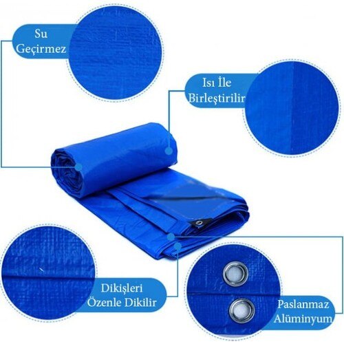 3 x 3 meter große, wasserdichte, blaue, mit pailletten besetzte 1.  -zeltplane, markise, regenschutz, überdachung