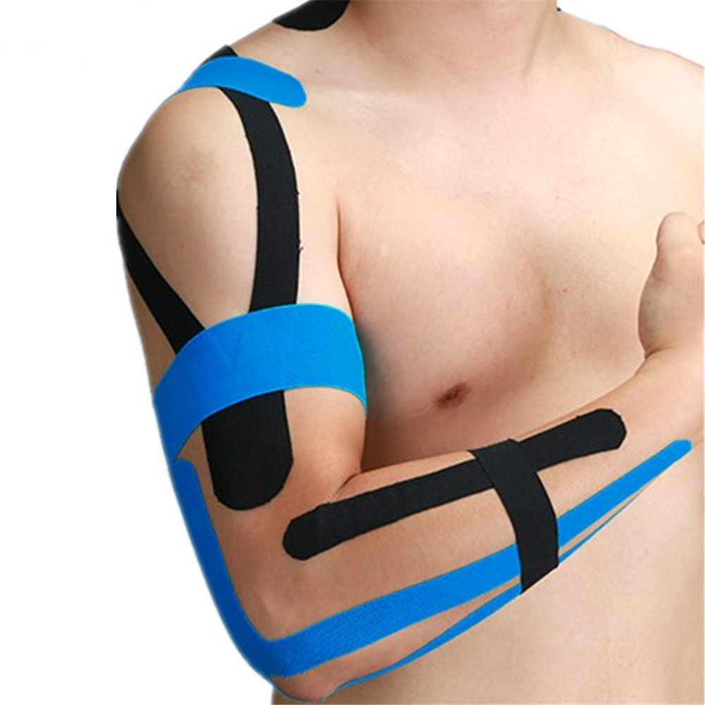 Kinesiologie-Band Kinesio Band Griff Bänder sportlich Erholung elastisch Kneepad Muskelschmerzlinderung Knieschützer Unterstützung Bandage Fitness