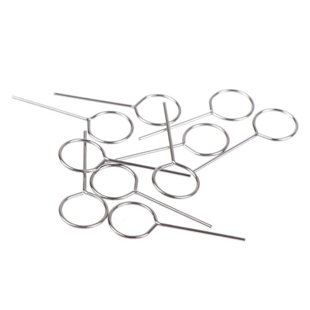 10Pcs/Set Mobile Phone Card Pin Sim Card Tray Ejector Smartphone Pin Mobile Phone Removal Card Pin Accessories