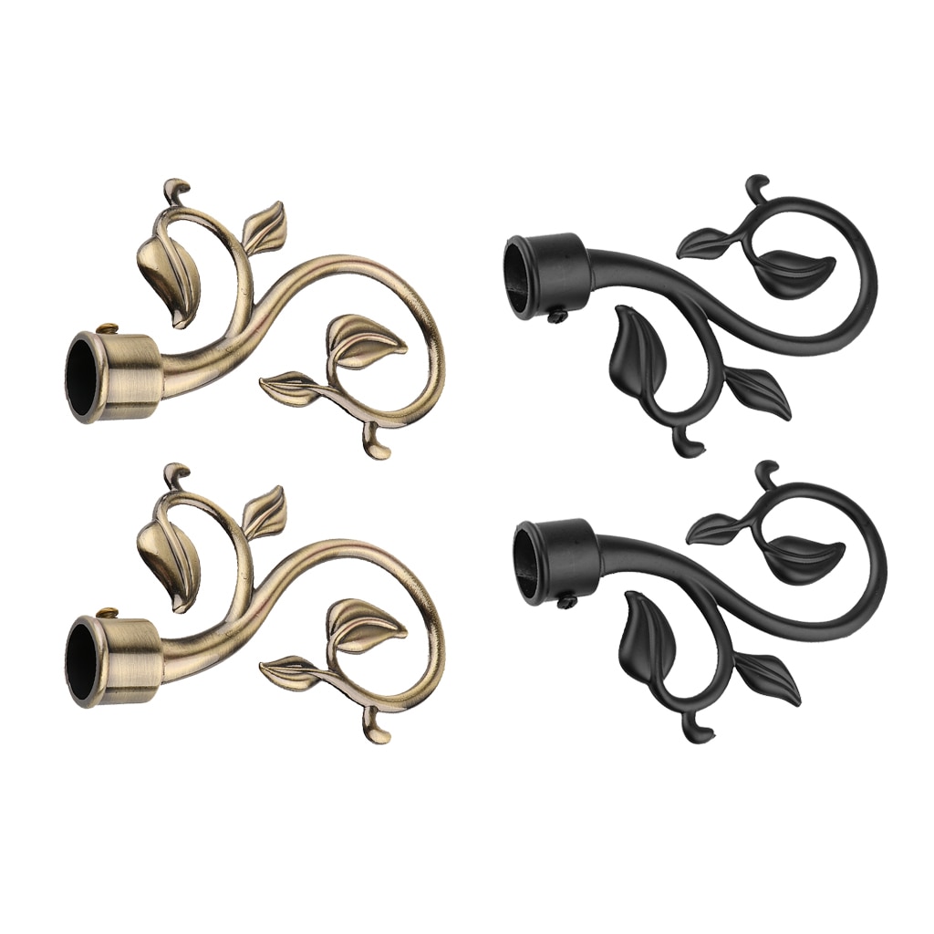 1 Pair Vintage Retro Curtain Pole Ends Drape Pole Finials Inner Dia. 22mm Caps