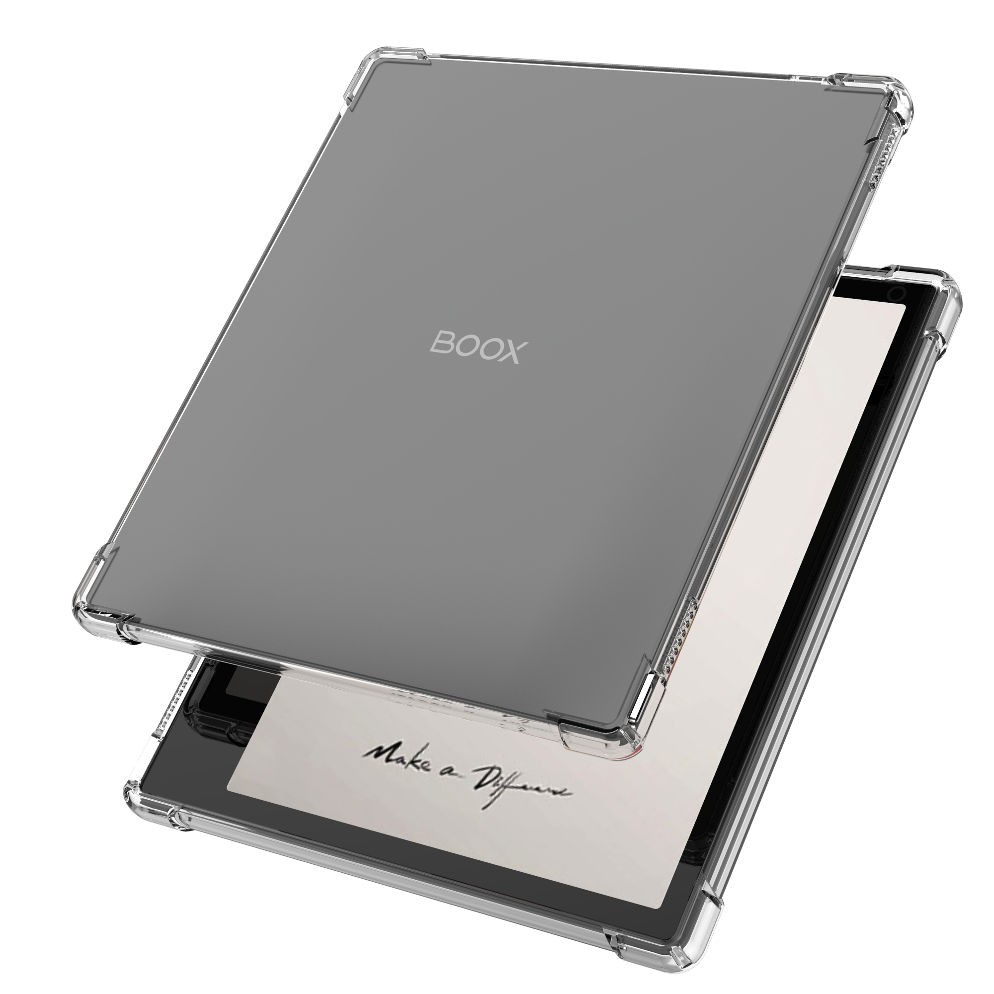 Funda transparente para lector electrónico Boox Go 7 Series de 7" (lanzada 24/2025) - Funda trasera suave, flexible, transparente, liviana y ultrafina