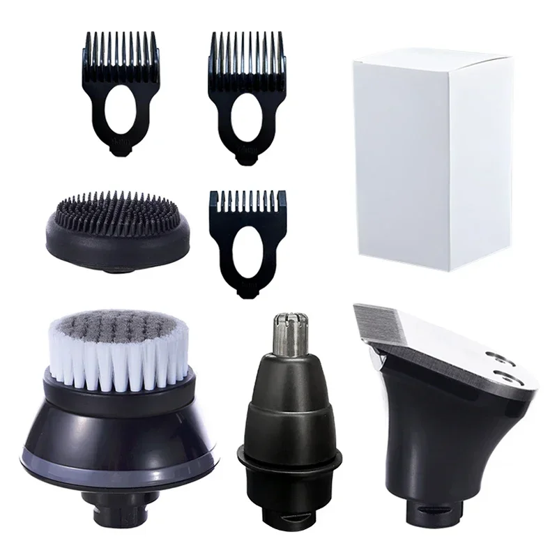Replaceable Electric Shaver Head And Nose Trimmer Hair Clipper Head Spare 3D 4D 5D 6D 7D 8D 9D Floating Cutter Razor Beard Head: Clear