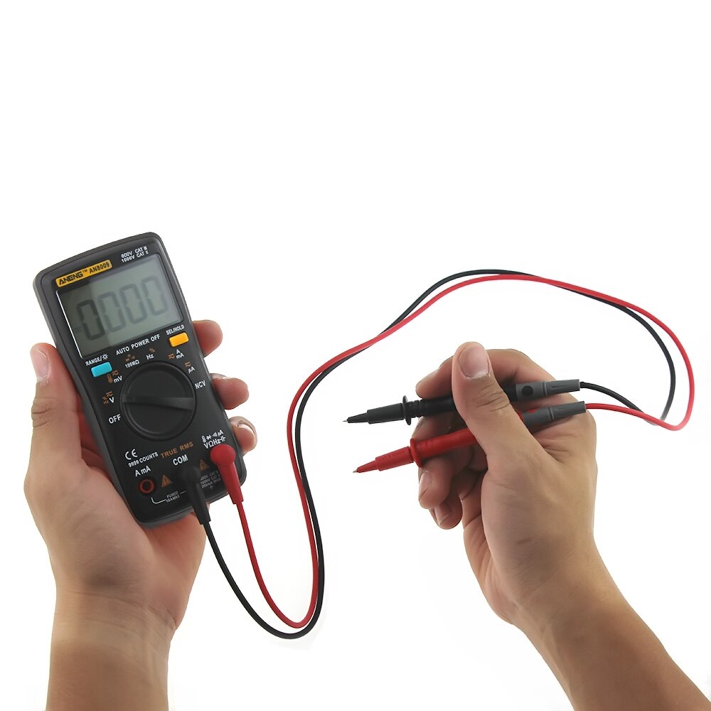AN8009 Digitale Multimeter True-Rms Auto Range Ncv Ohmmeter Ac/Dc Spanning Ampèremeter Stroom Meter Temperatuur Elektronische test
