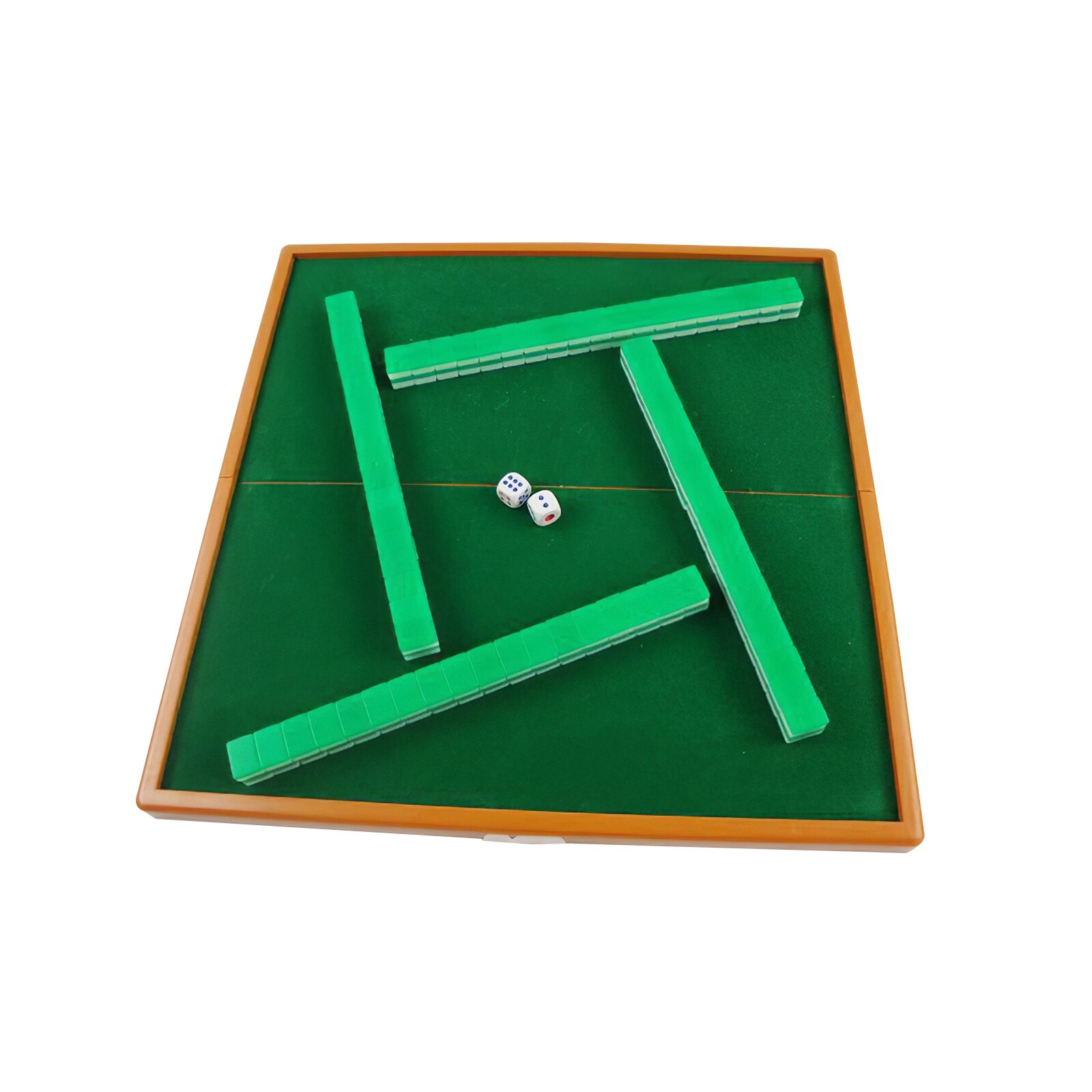 Portable 144 Mahjong Tiles 2 Substitute Mahjong 4 Dice With A Table Chess Entertainment Trumpet Mahjong Engraved Mahjong