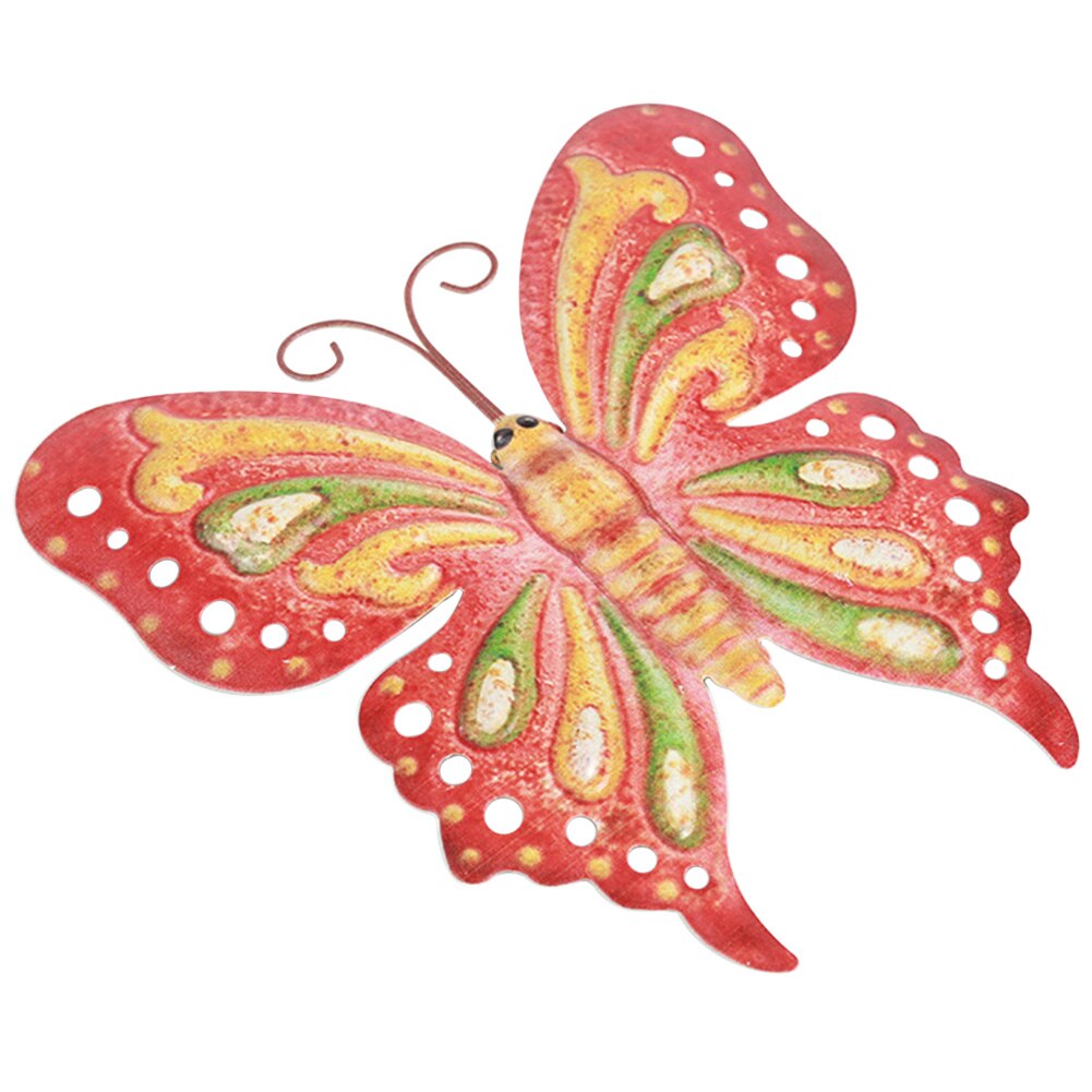 Papillon en métal, 3 pièces, Art mural pour la maison, Sculpture de jardin, décoration suspendue de chambre à coucher, Patio, arrière-cour, intérieur et extérieur artificiel
