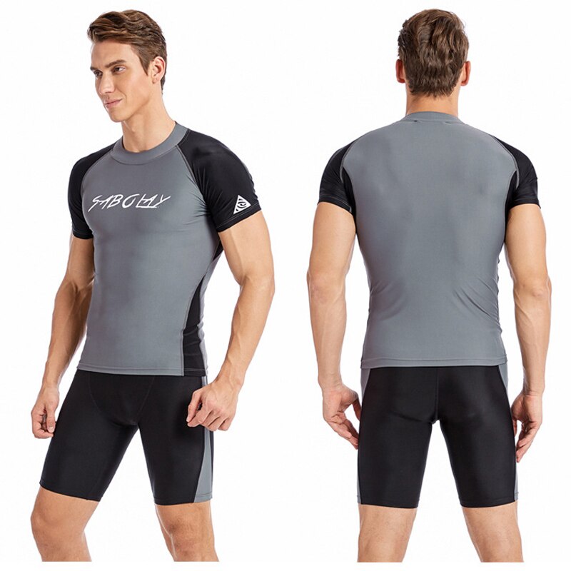 Outdoor summer Men's surf suit Sports Short sleeve Breathable quick-drying UV protection Outdoor sports swimming surf equipment