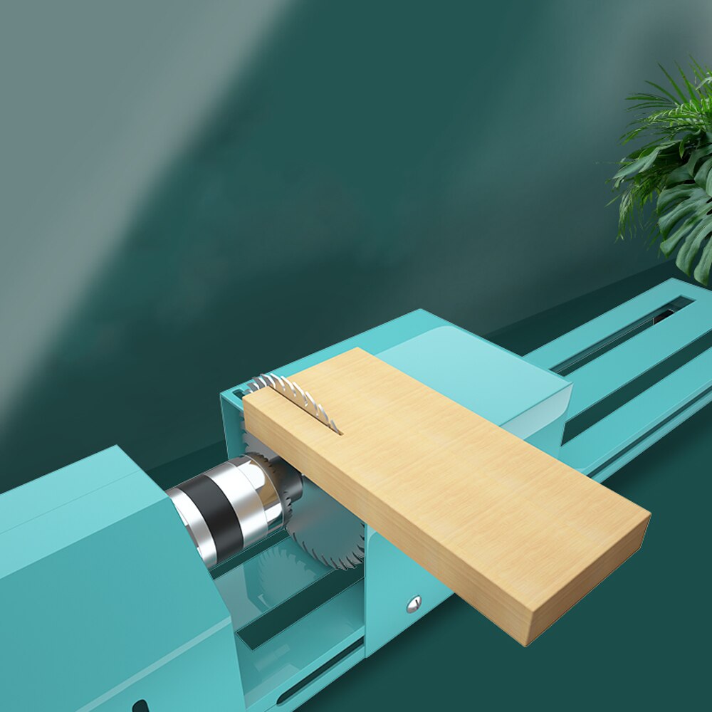 Small Size Home Household Wood Working Turning Lathe Multifunction Infinitely Variable Speed Cutting Grinding Drilling DIY Tools