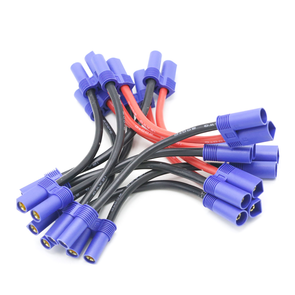 EC5 Parallel Batterij Connector Kabel Dual Extension Y Splitter 12AWG Silicone Draad 10Cm Y / O Stijl Voor Rc speelgoed