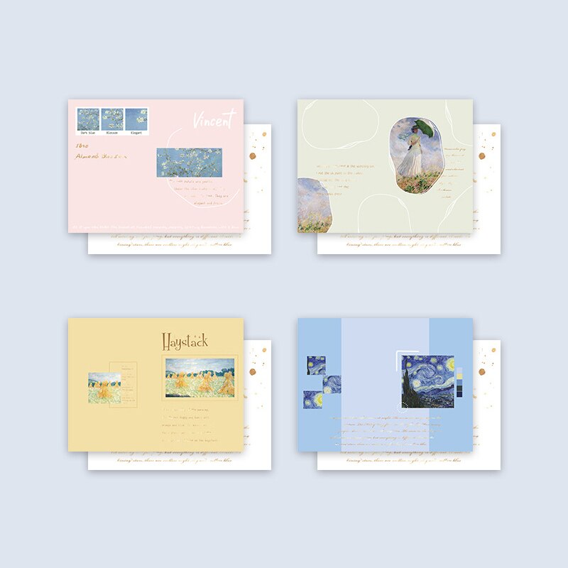 Stamping Greeting Card Envelope Set Series Blessing Message Letter Paper Envelopes School Office Stationery Supply