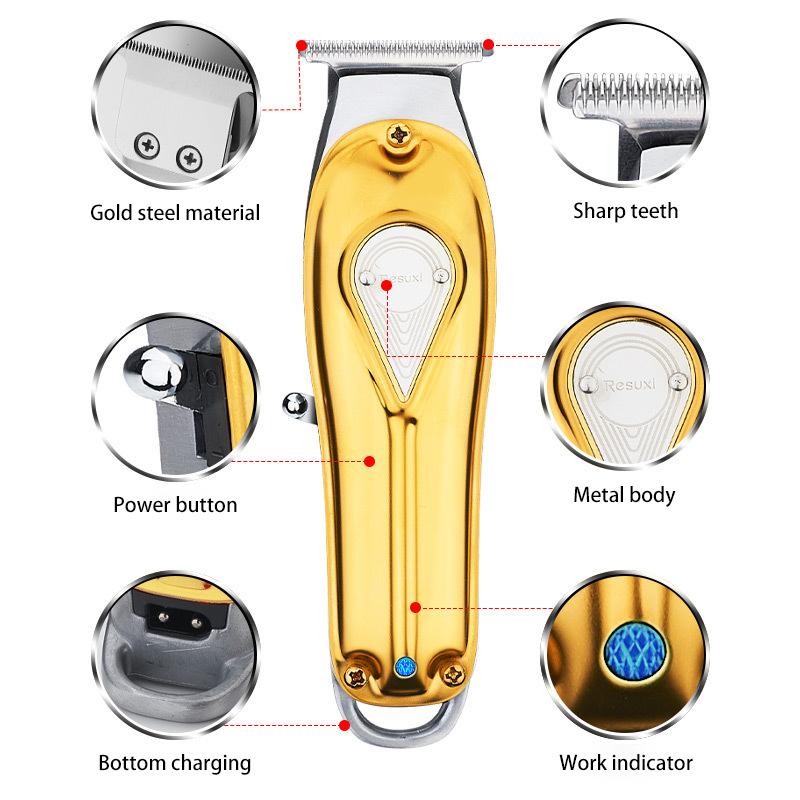 RESUXI Electric Hair Clipper For Men Barber Beard Trimmer Shaver Cordless Rechargeable Hair Cutting Machine