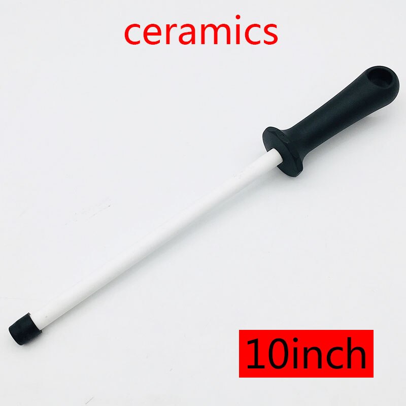 6"/8"/10"/12" Knife Sharpener Sharpening Ceramic Rod ABS Handle Honing Knife Sharpener for Knives Sharpening Steel Musat: 10 inch-B