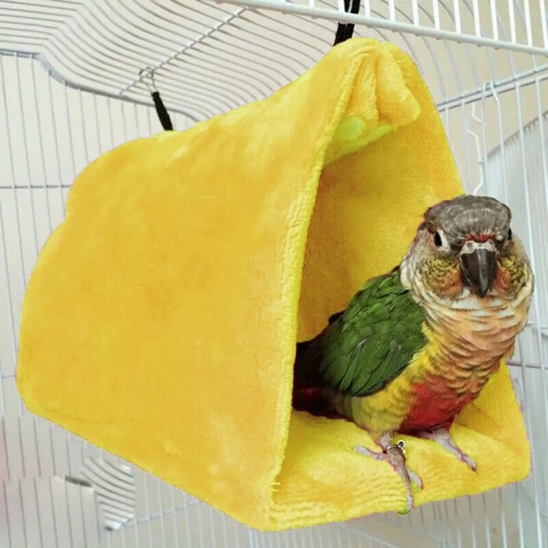Jaula moderna para pájaros y loros, hamaca cálida, carpa, cama colgante, cueva para dormir y incubar
