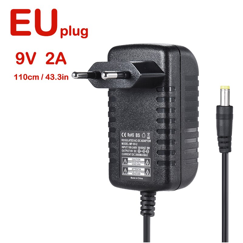 Ammoon PockRock, procesador de Pedal de efectos de guitarra portátil, Pedal de guitarra, 15 tipos de efectos, 40 ritmos de tambor para accesorios de guitarra: EU PLUG Cable