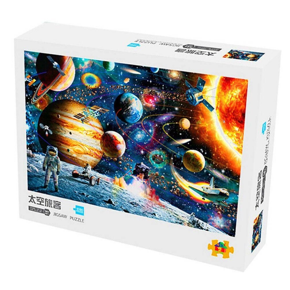 Diy 1000 Stuks Puzzel Educatief Puzzel Games Speelgoed Assembleren Foto Landschap Voor Volwassenen Kinderen Kids Christmas: Space Traveler