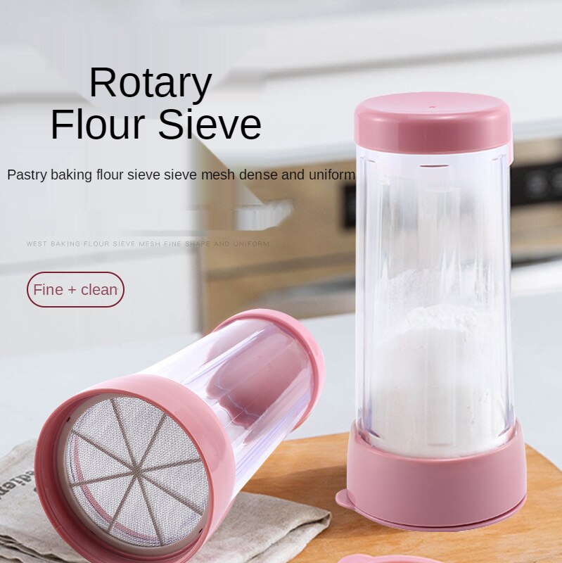 Hand-held Rotary Flour Sieve Home Kitchen Baking Accessories Semi-automatic Simple Flour Siever