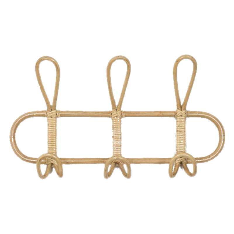 Rattan væg kroge børnetøj organisator rack tøj hat hængekrog rattan bøjle børneværelse dekor hænger