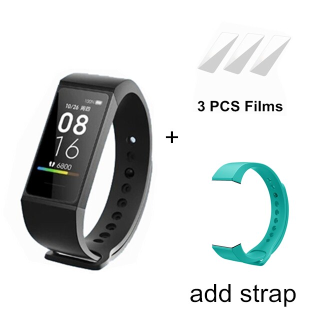 Xiaomi Redmi Band Smart Wristband Fitness Heart Rate Sport Monitor Bluetooth 5.0 USB Charging Bracelet redmi smart band: add mint strap